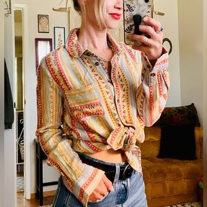 Anthropologie Boho Button Down